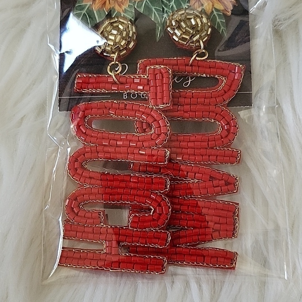 Kansas City Chiefs earrings, bracelet, and phone clip NWT - Picture 2 of 8